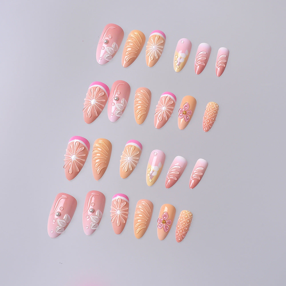 Elegant Press-On Nail Art Set Bowlift