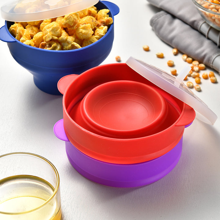 Silicone Popcorn Container with Lid Bowlift