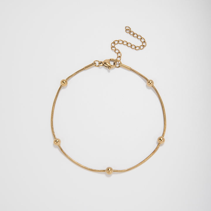 Adjustable Beaded Chain Bracelet Bowlift