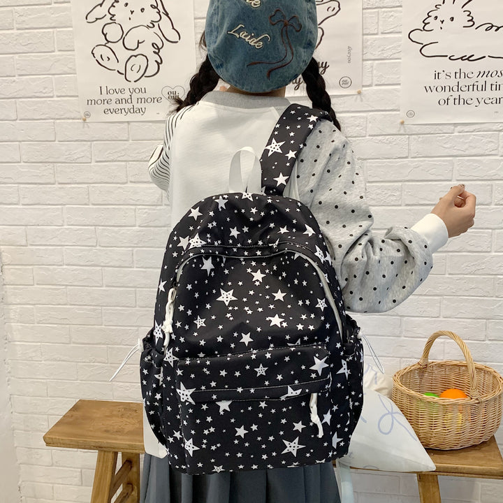 Backpack with High-Quality Star Pattern and Multifunctional Compartments Bowlift