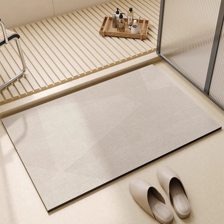 Geometric Design Bath Rug Bowlift