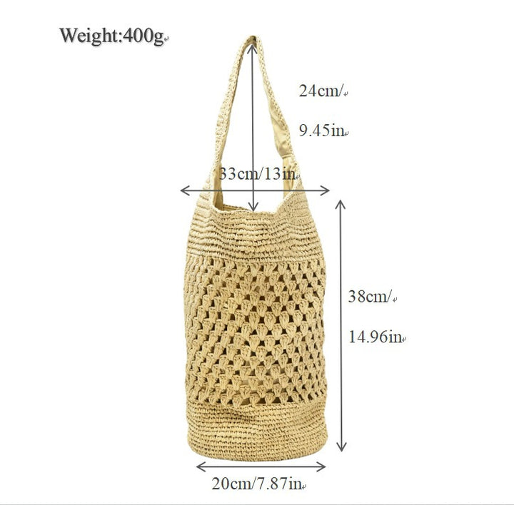 Hand-knotted structure shopping bag Bowlift