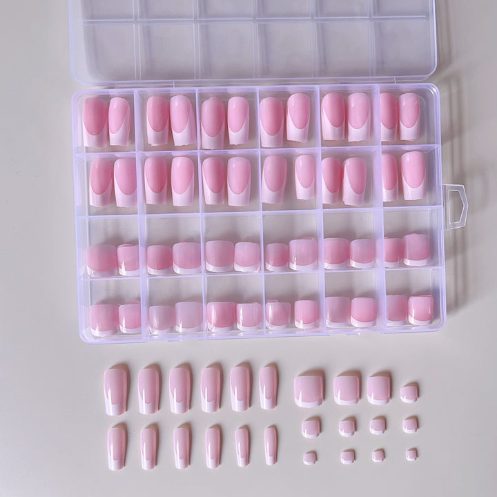 Artificial nail set with elegant gradient and high-gloss surface Bowlift