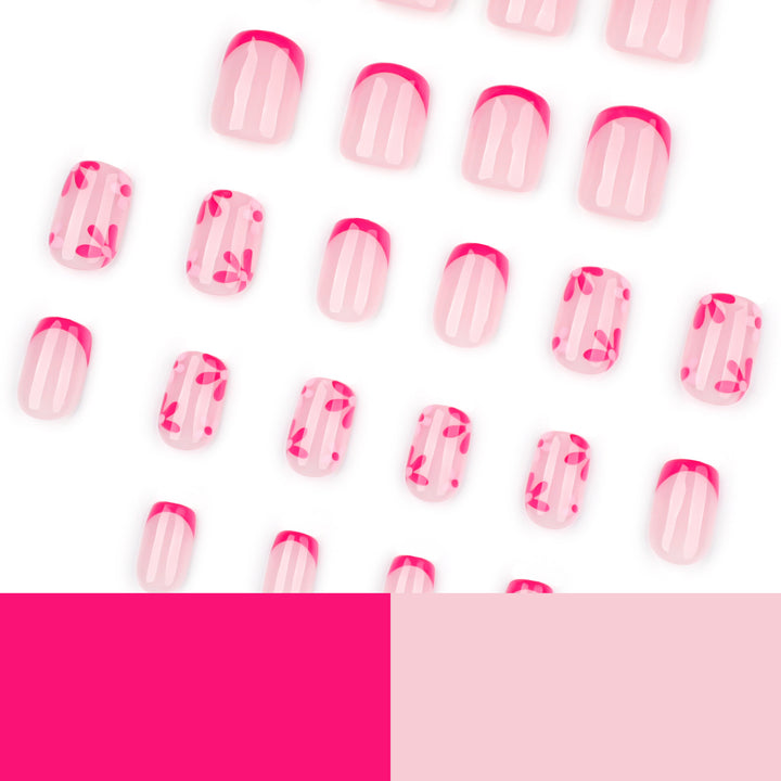 Artful Nail Extensions with Blooming Design Bowlift