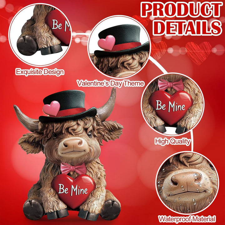 Decorative Highland Cattle Duo Stones Bowlift