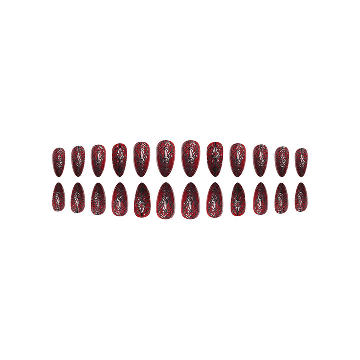 Gothic-Inspired Stiletto Press-On Nail Extensions Bowlift