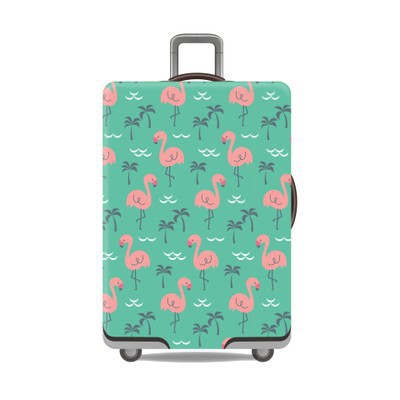 Tropical Leaf Print Hard Shell Luggage Bowlift