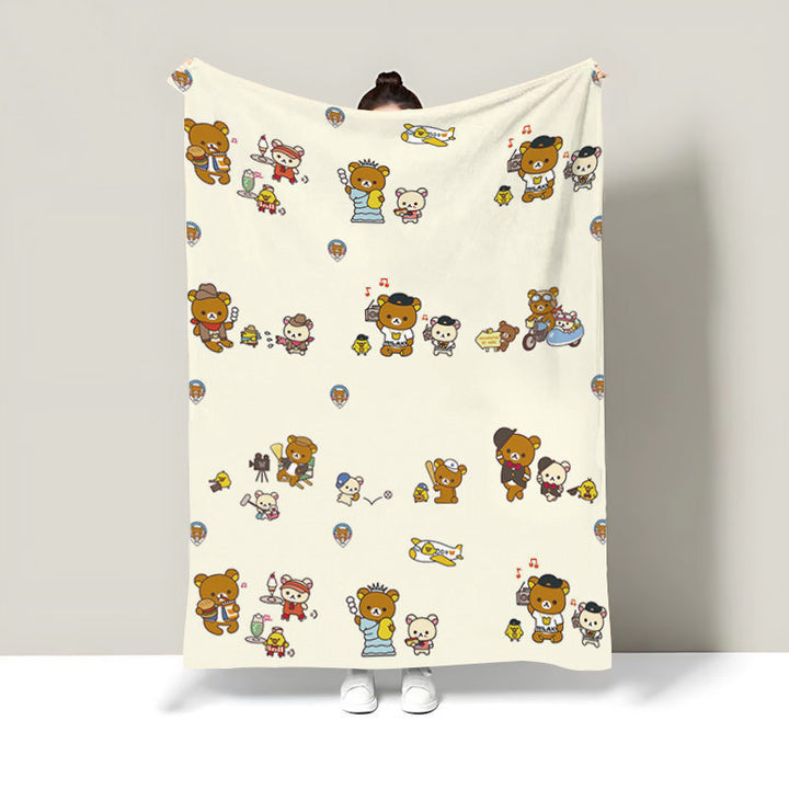Cute Food-Themed Fleece Throw Blanket