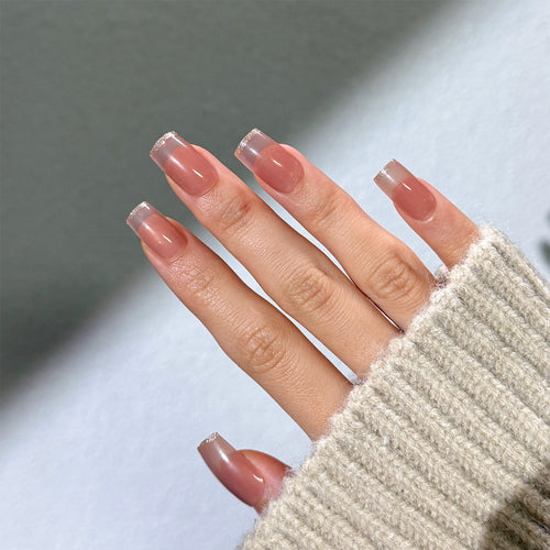 Elegant Acrylic French Tip Nail Extensions Bowlift