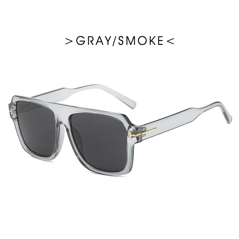 Women's square sunglasses with stylish, transparent frame Bowlift