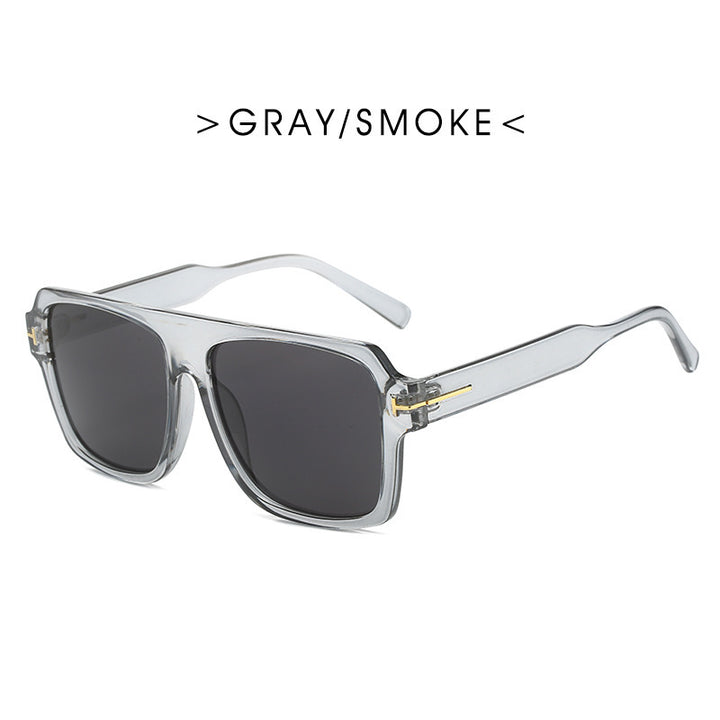 Women's square sunglasses with stylish, transparent frame Bowlift
