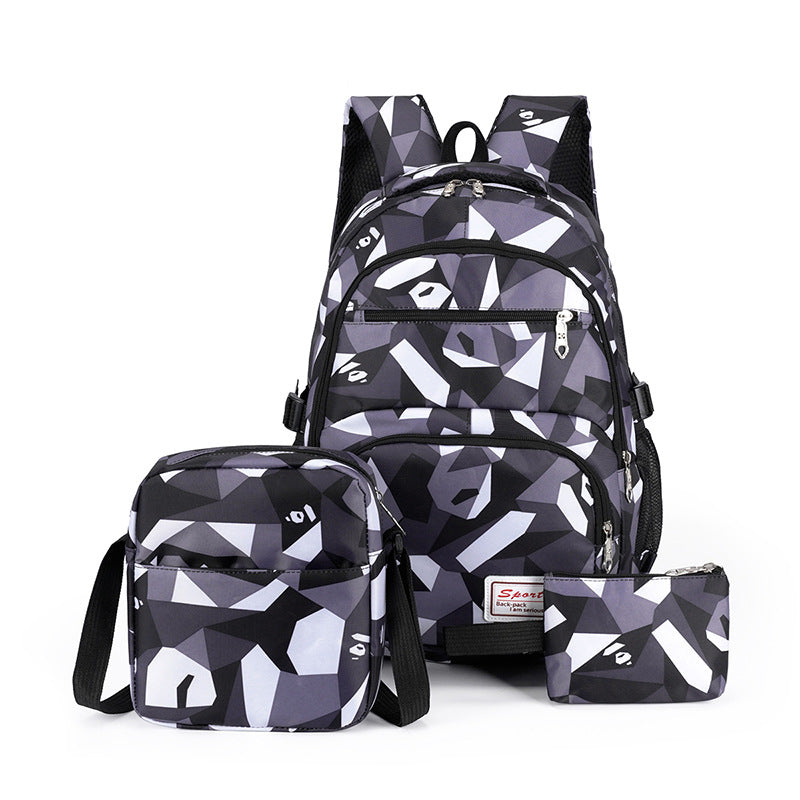 Versatile backpack set with creative geometric patterns Bowlift