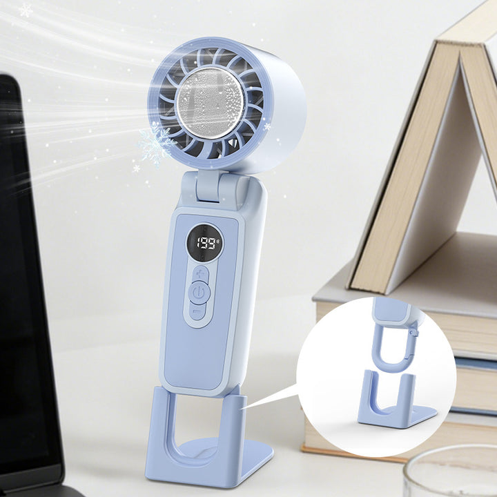 Women Portable Mini High-Performance Fan with Digital Control Bowlift