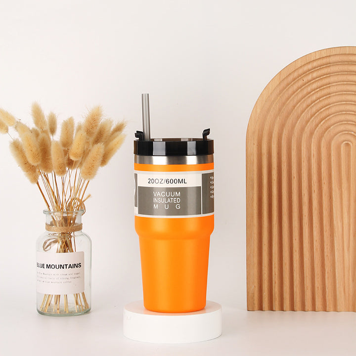 Unisex Insulated Drinking Cup with Integrated Straw Bowlift