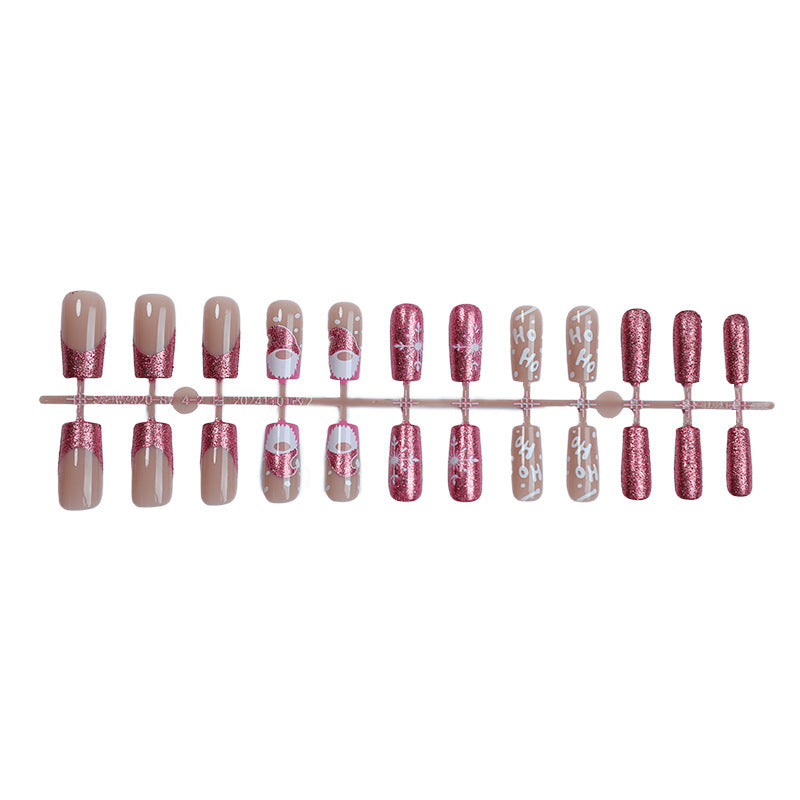 Festive Themed Press-On Nail Art Set Bowlift