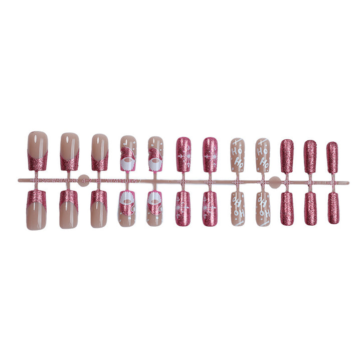 Festive Themed Press-On Nail Art Set Bowlift