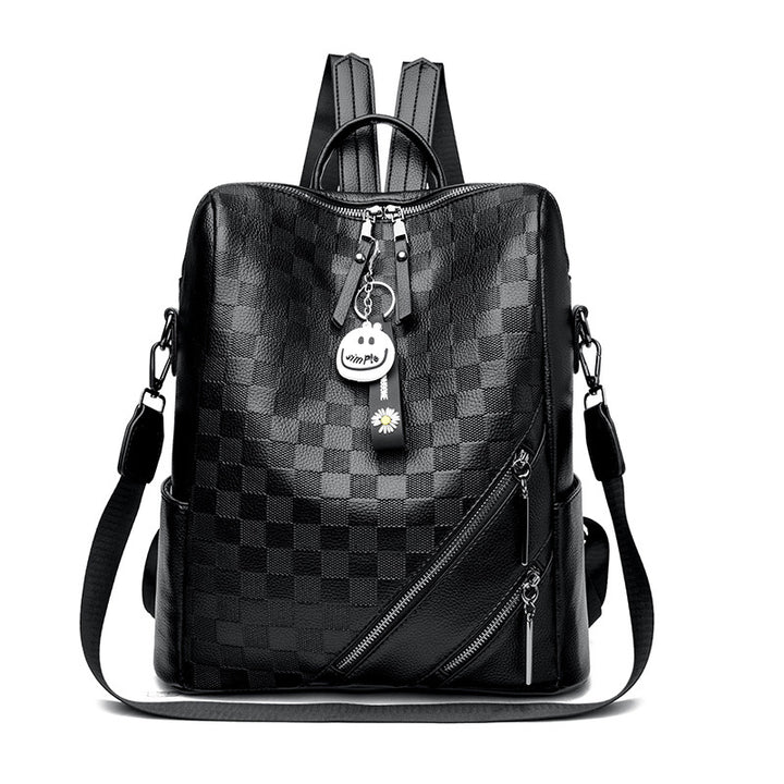 Checkered Pattern Stylish Backpack Bowlift