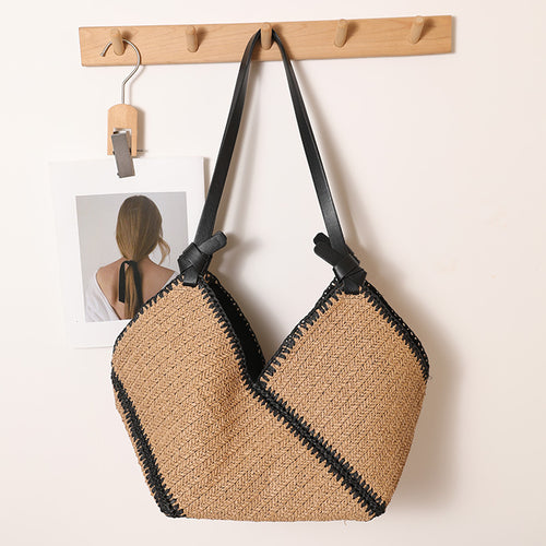 Handmade Boho bag with leather accents Bowlift