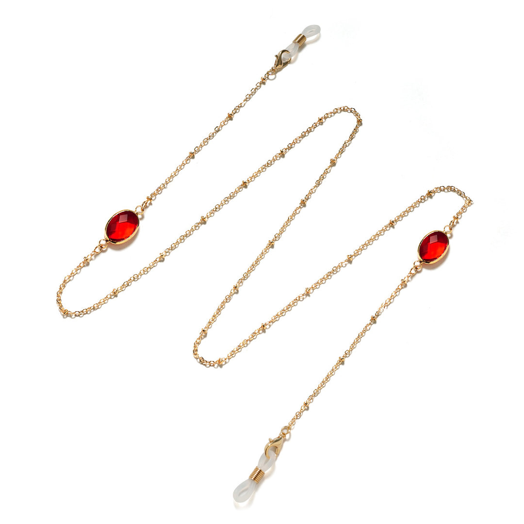 Chic Gemstone-Accented Eyewear Chain Bowlift