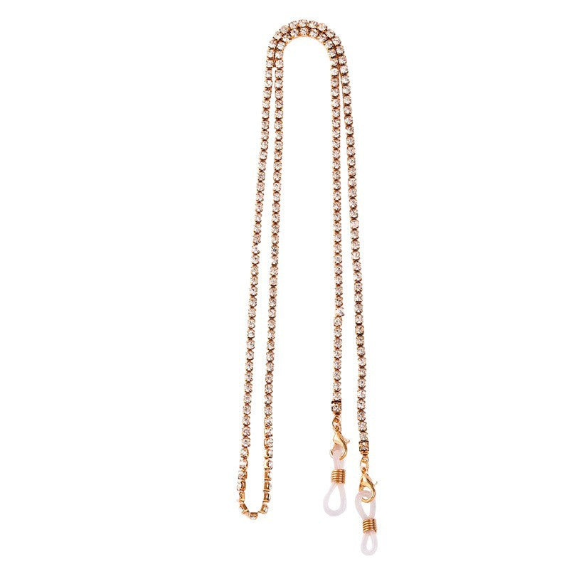 Rhinestone Eyewear Retainer Chain Bowlift