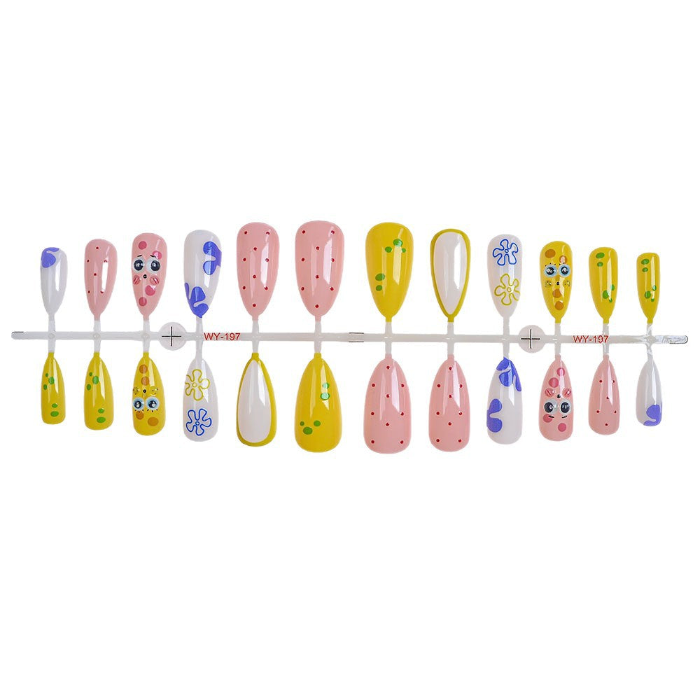 Whimsical Cartoon Press-On Nail Set Bowlift