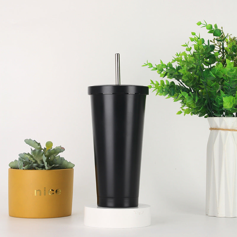 Women's stainless steel drinking cup with straw Bowlift