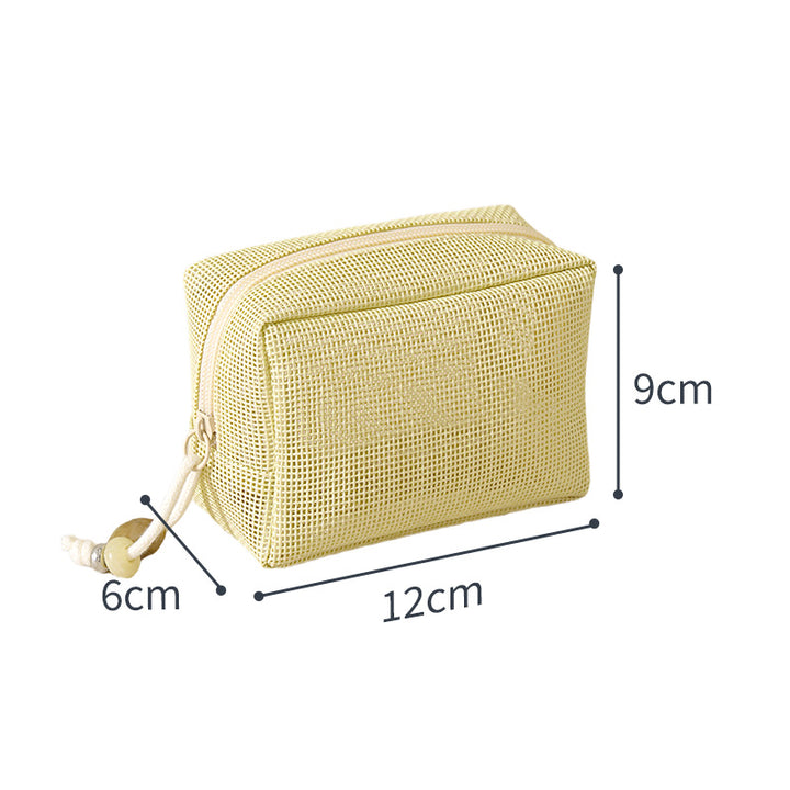 Mesh Zippered Toiletry Pouch Bowlift