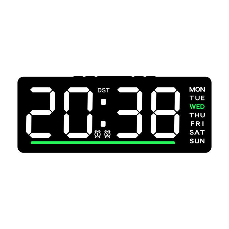 Digital clock with large LED display and multiple alarm functions Bowlift