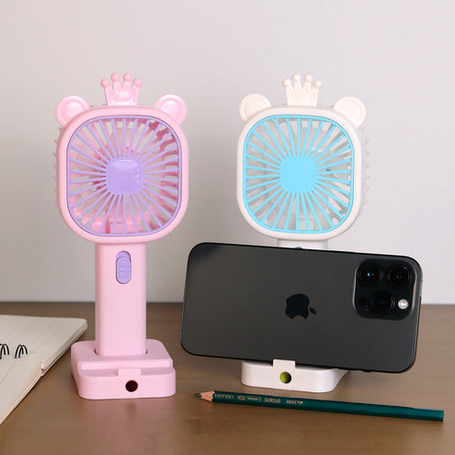Unisex Portable Hand Fan with Cute Animal Design Bowlift