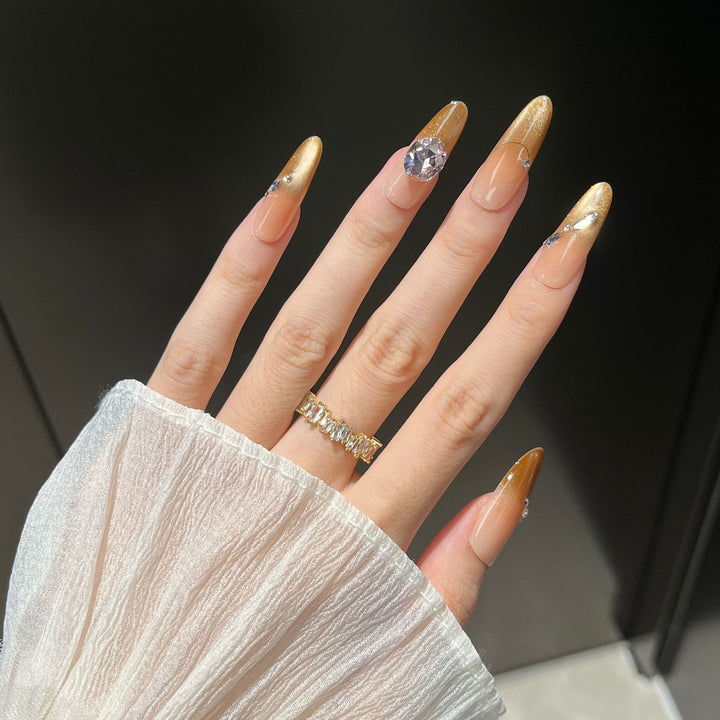 Artistic Press-On Nail Set Bowlift