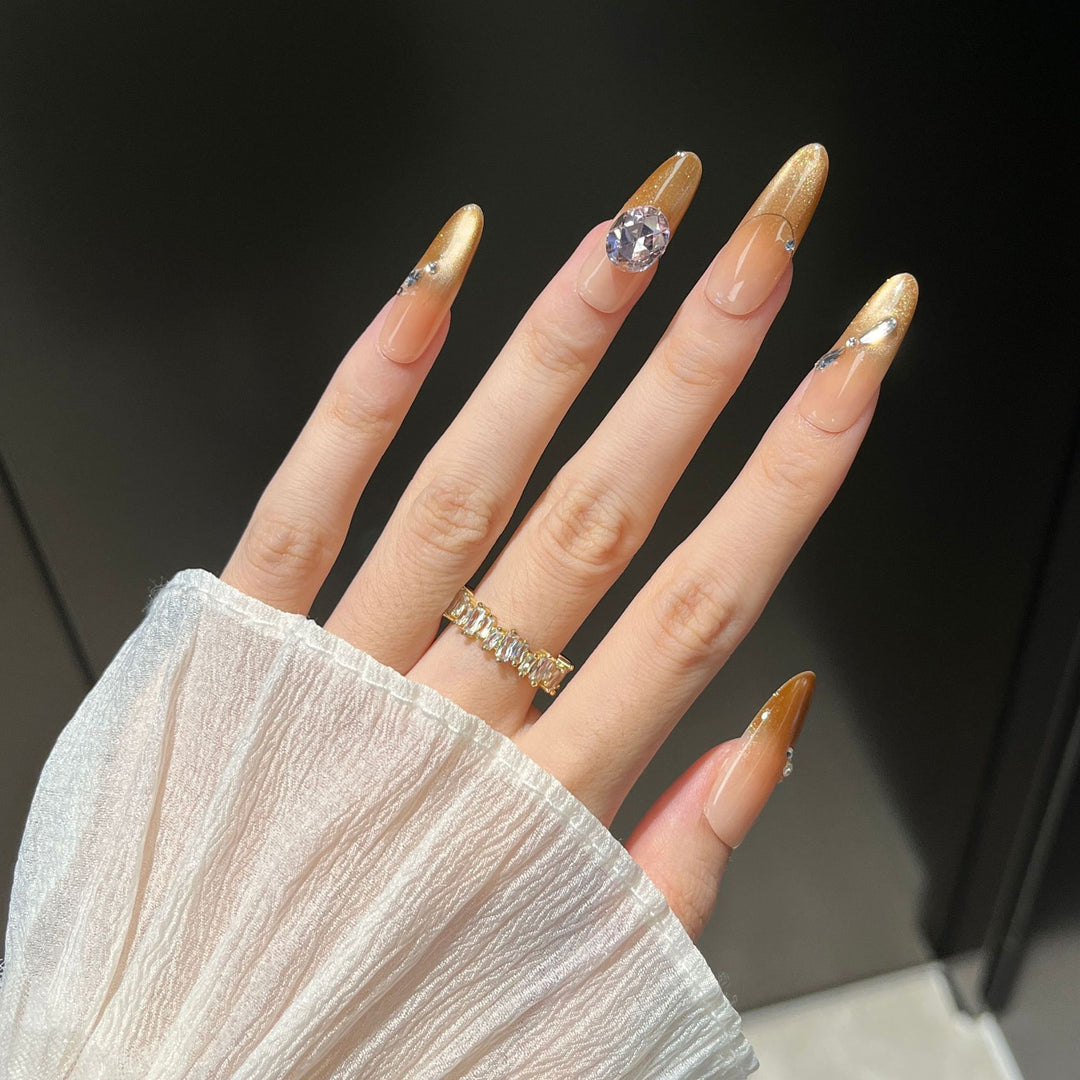 Glamorous Long Stiletto Press-On Nail Extensions Bowlift
