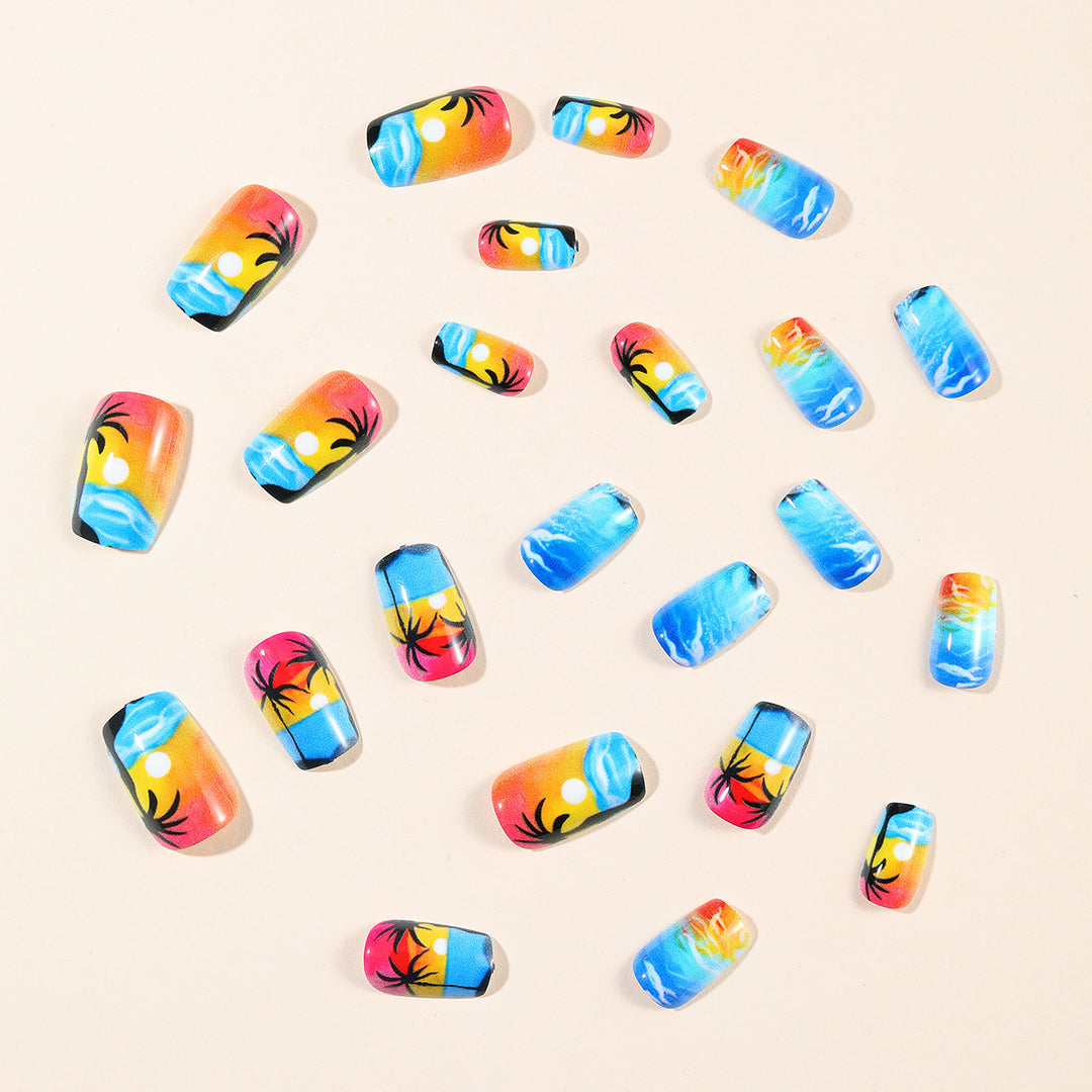 Coastal Sunset Nail Art Bowlift