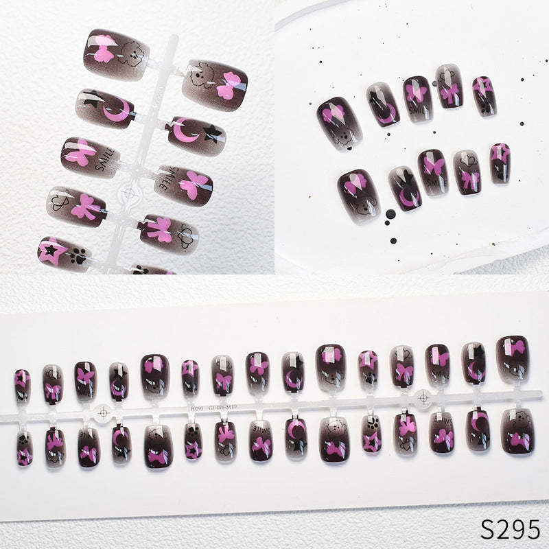 Cute Animal-Themed Press-On Nail Set Bowlift