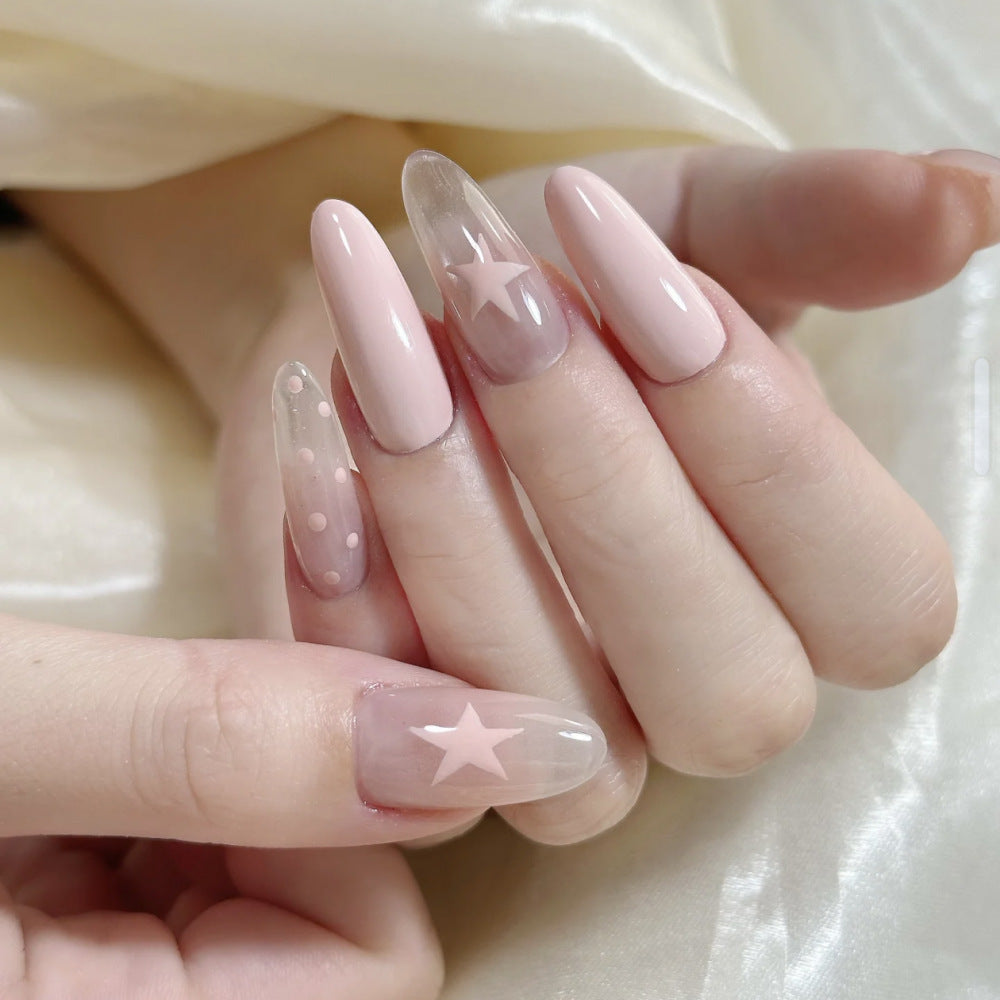 Decorative Press-On Nail Art Set with Cute Bow Accents Bowlift