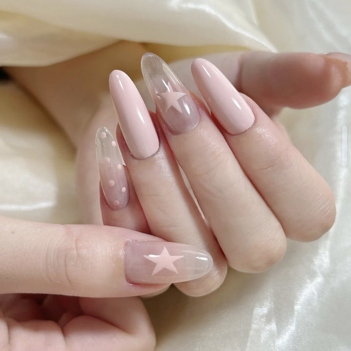 Decorative Press-On Nail Art Set with Cute Bow Accents Bowlift