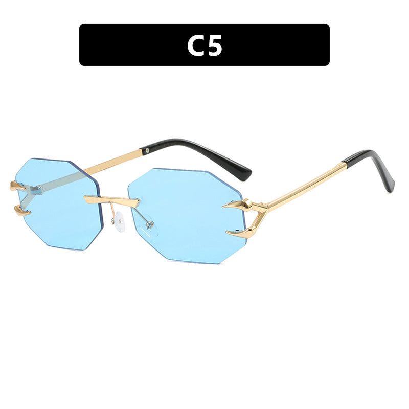 Women's geometric sunglasses with modern metal frame Bowlift