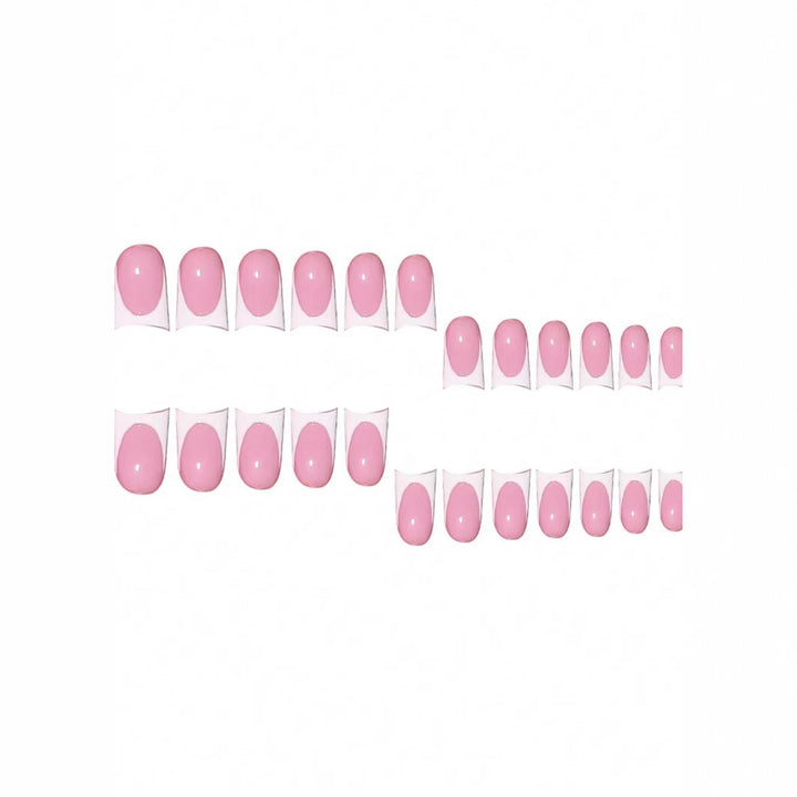 Stylish French Tip Press-On Nails Bowlift