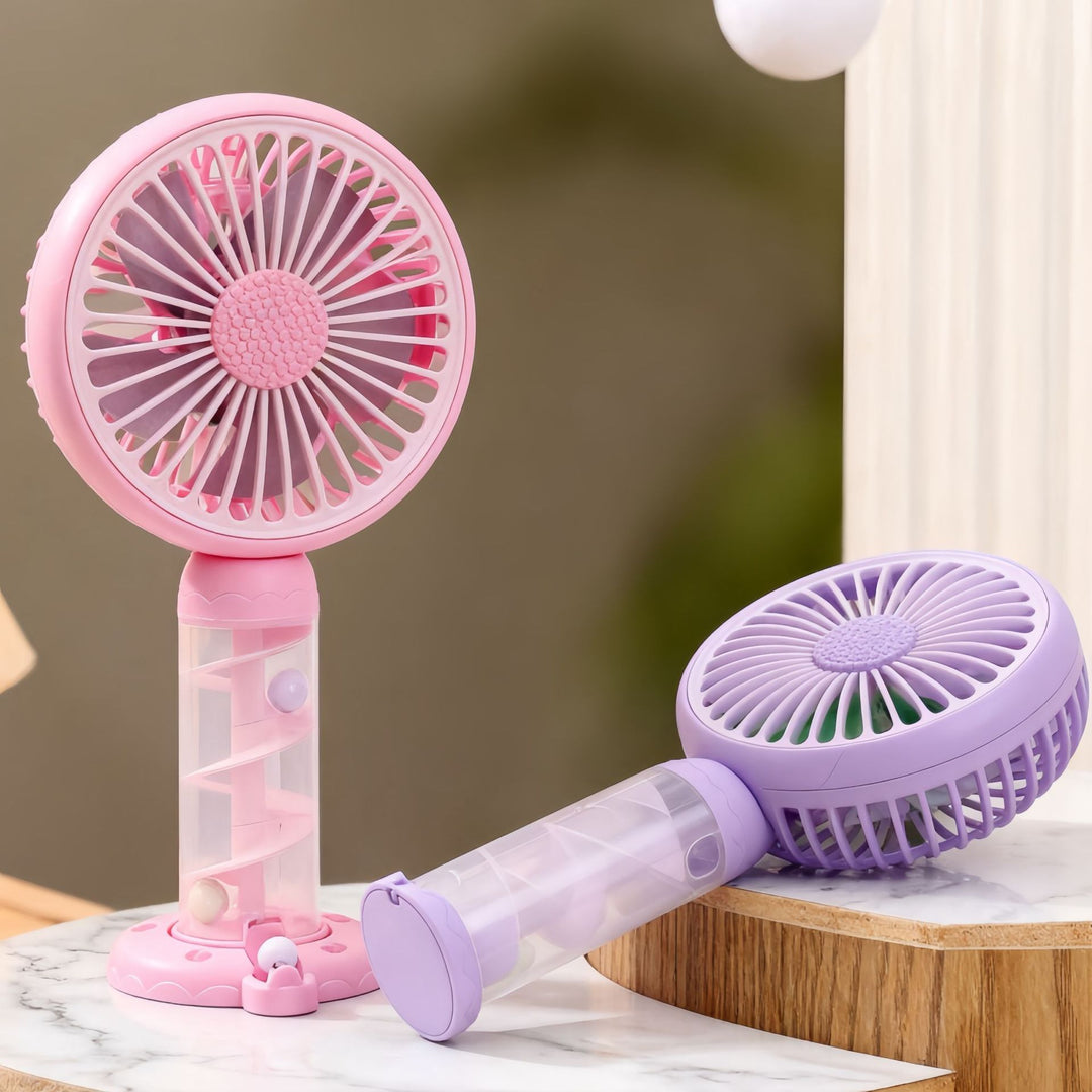 Ladies Portable Mini USB Fan with Creative Spiral Design Bowlift