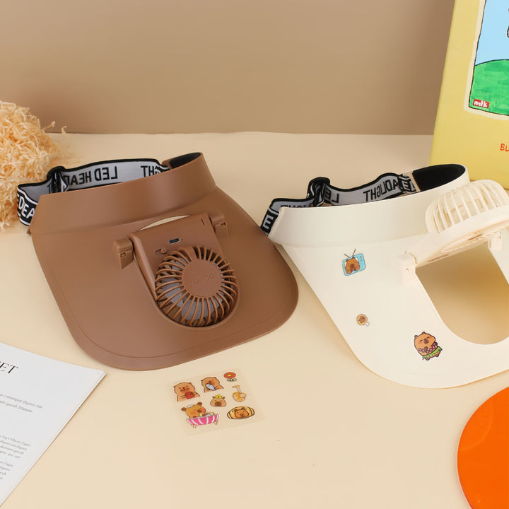 Women portable neck fan with flexible curved support Bowlift