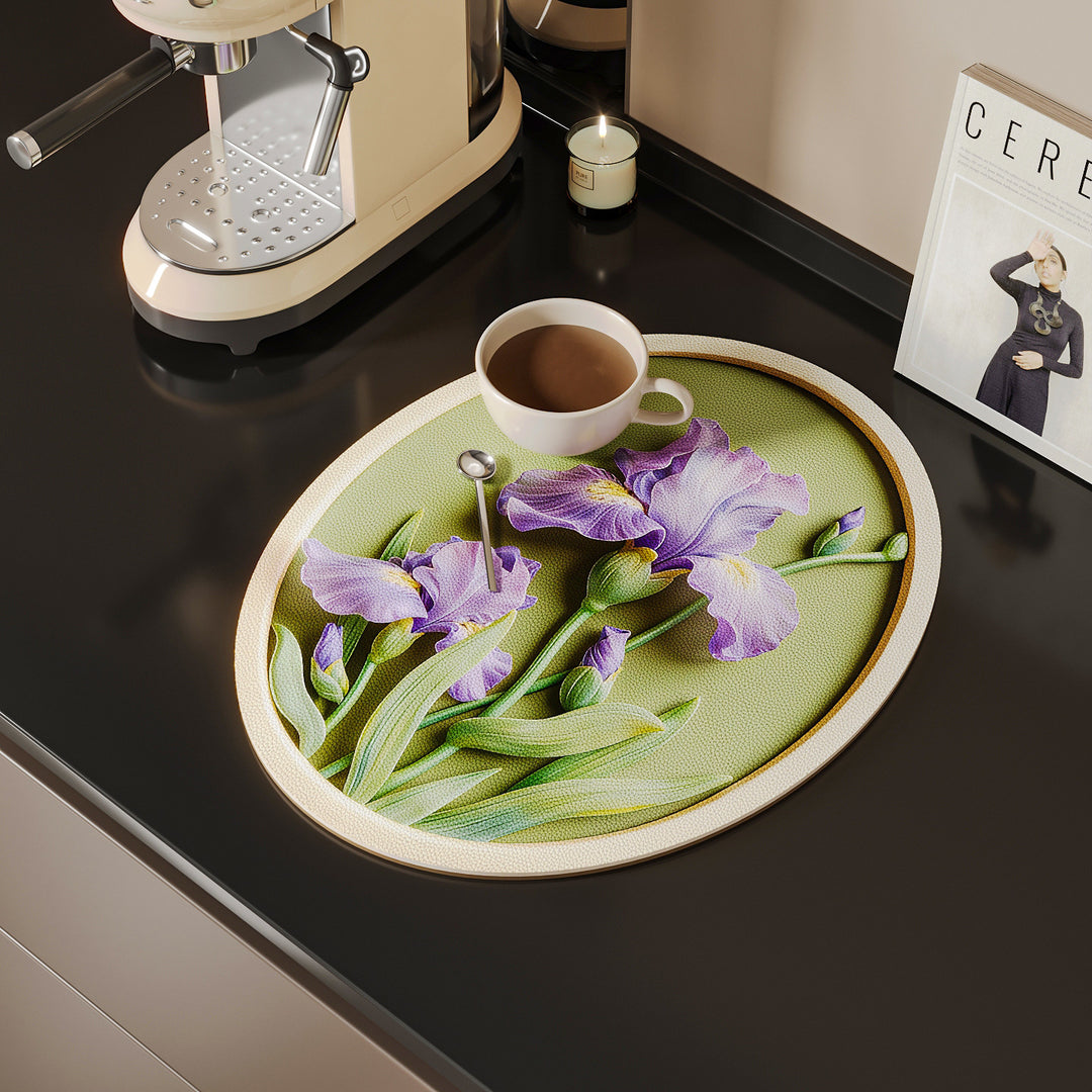 Decorative Floral Kitchen Mat Bowlift