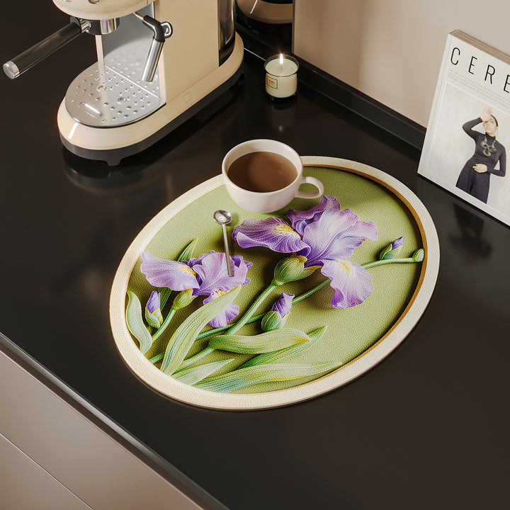 Decorative Floral Kitchen Mat Bowlift