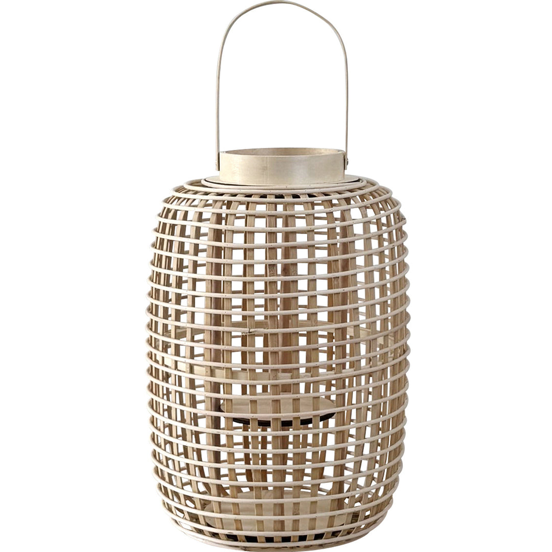 Rustic lantern made of woven material Bowlift