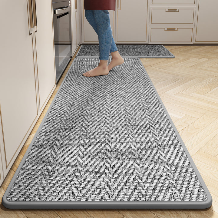 Anti-Fatigue Herringbone Kitchen Comfort Mat Bowlift