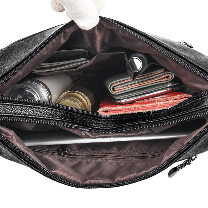 Elegant Textured Shoulder Bag Bowlift