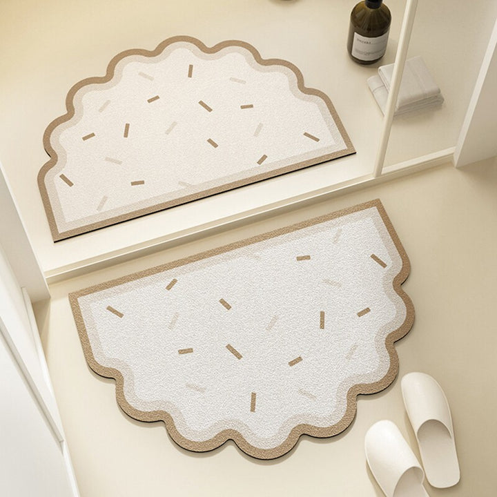 Floral Pattern Bath Mat Bowlift