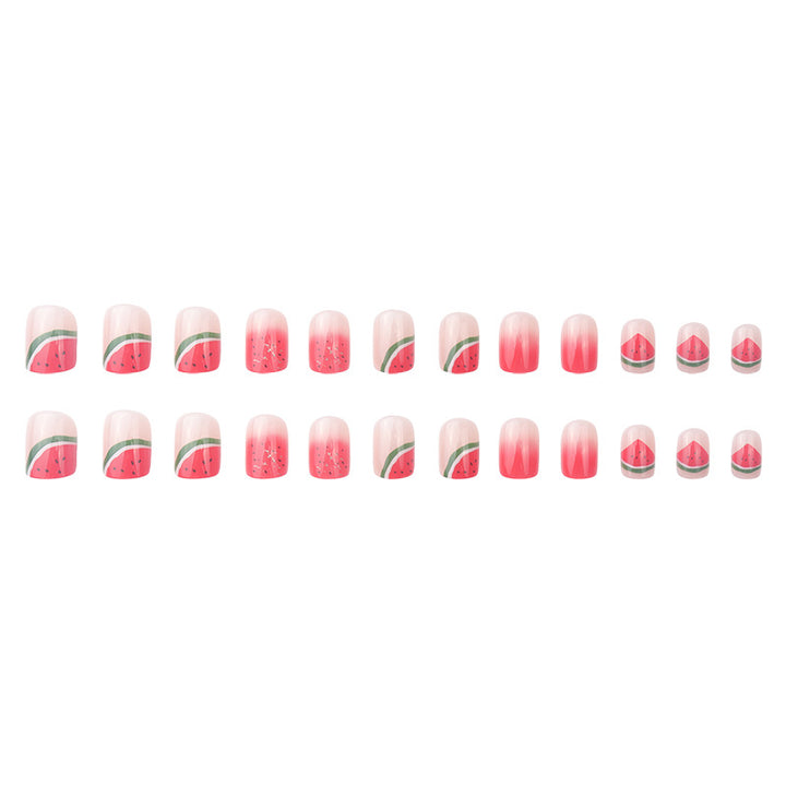 Creative Watermelon-Themed Press-On Nails Bowlift