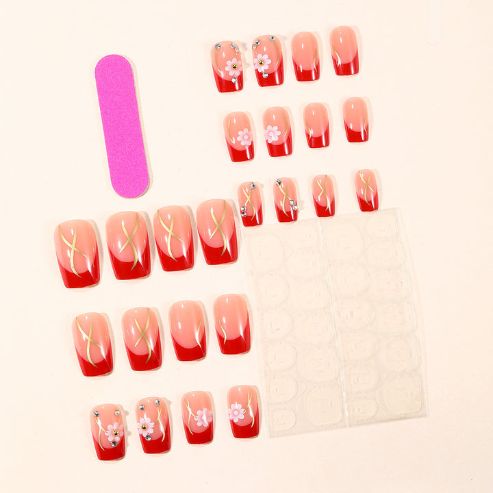 Decorative Floral Nail Art Extensions Bowlift 1789713556