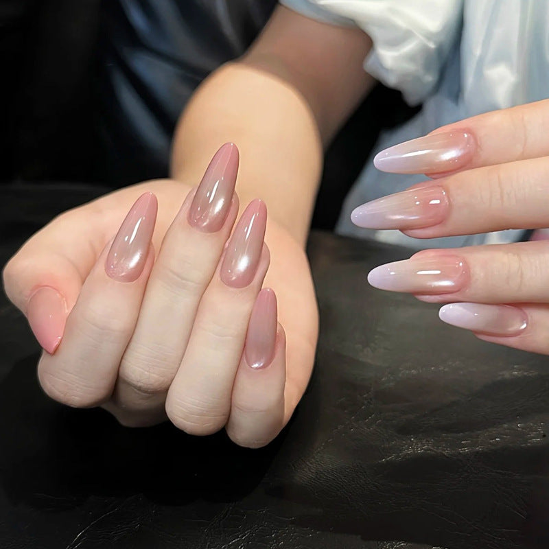 Glossy Stiletto Press-On Nails with Ombre Finish Bowlift