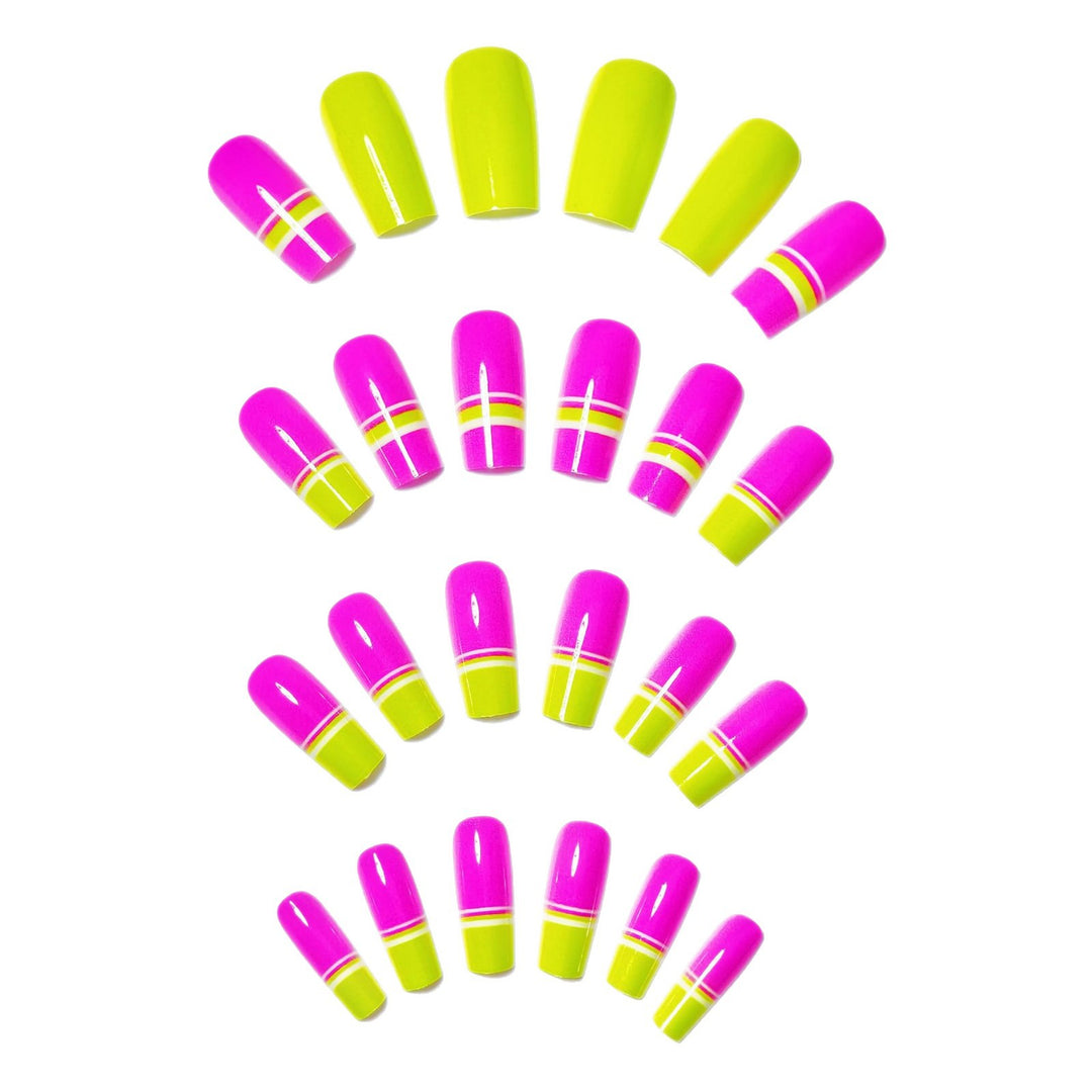 Abstract Color Block Nail Art Bowlift