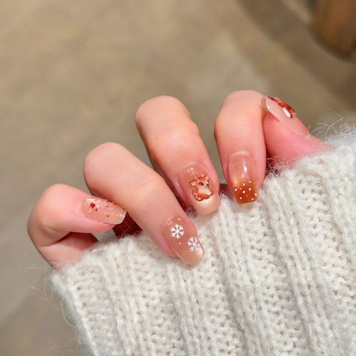 Festively Themed Press-On Nail Art Bowlift